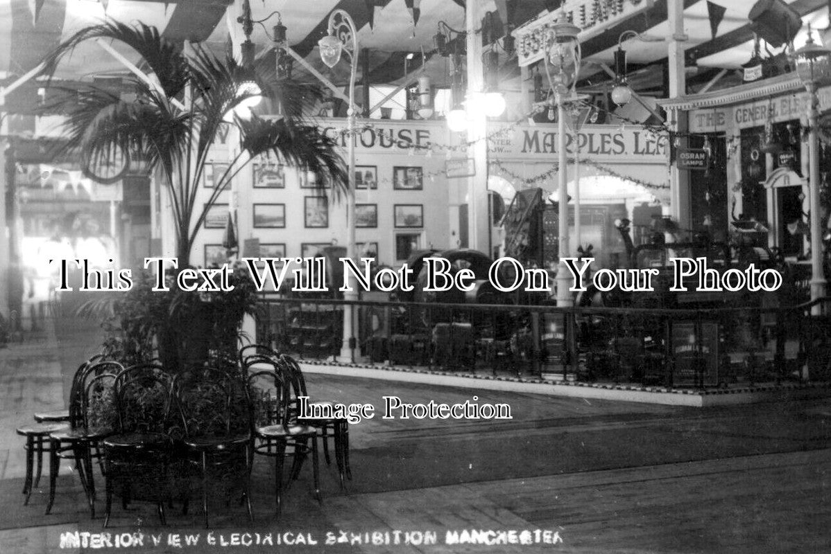 LA 4528 - Interior View, Electrical Exhibition, Manchester, Lancashire c1908