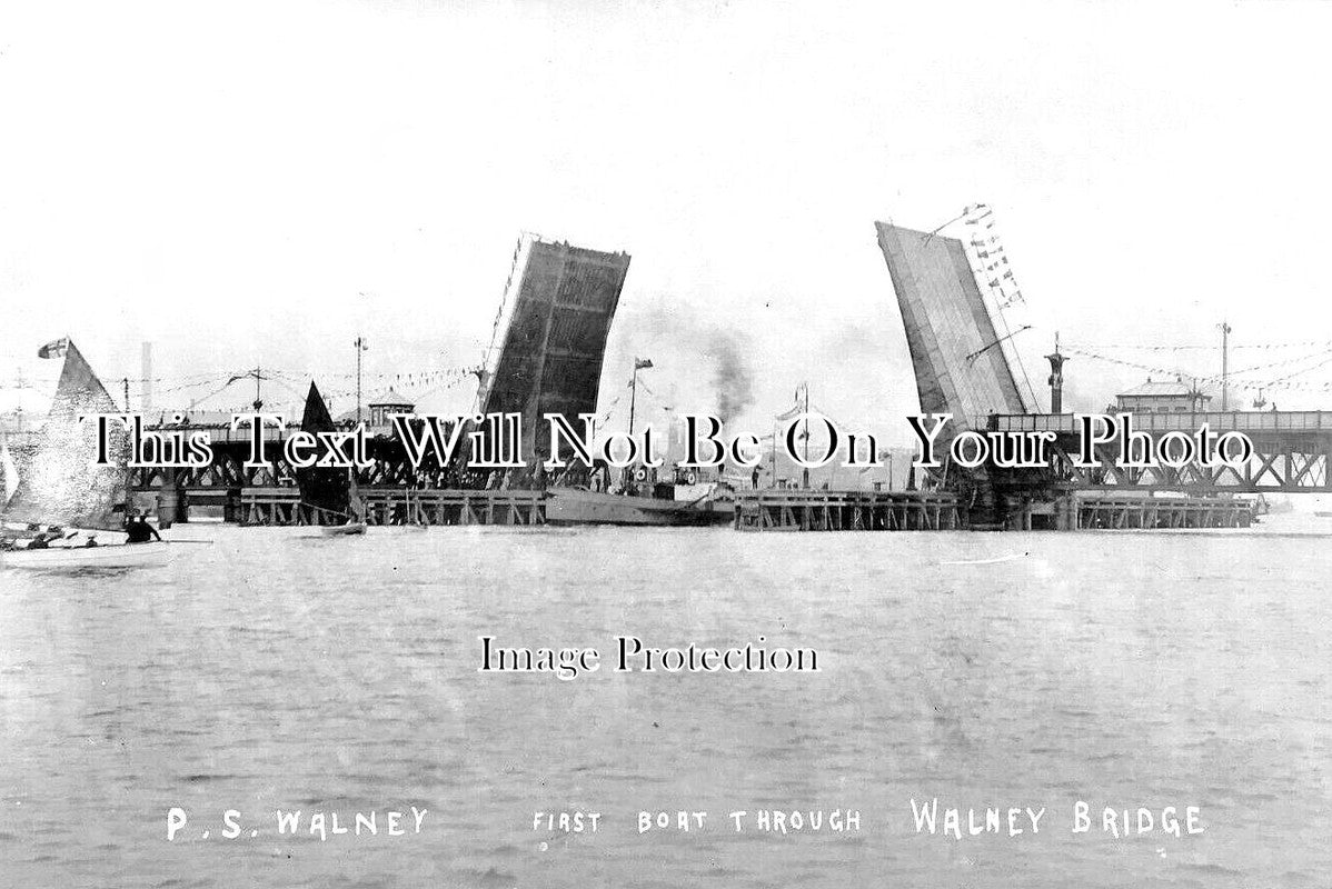 LA 4585 - PS Walney First Boat Through Walney Bridge, Lancashire