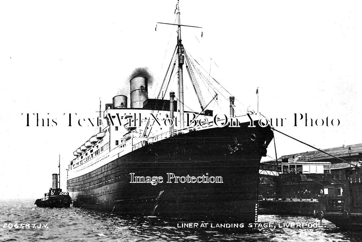 LA 4661 - Liner At Landing Stage, Liverpool, Lancashire