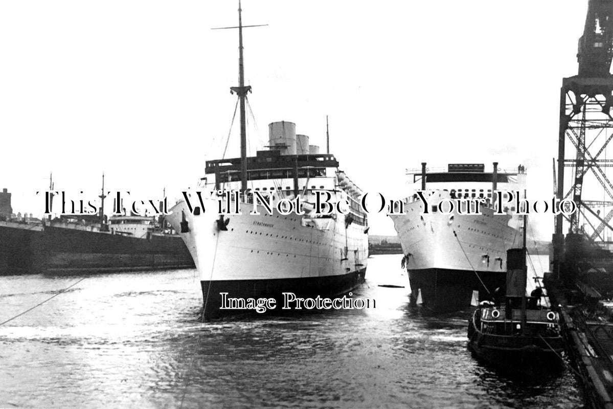 LA 4684 - PO Liners Strathnaver & Strathaird, Barrow Ships, Lancashire