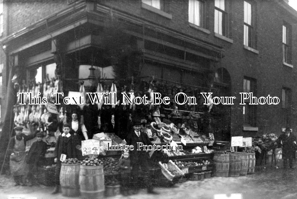 LA 494 - Corner Shop, Hulme, Lancashire c1913