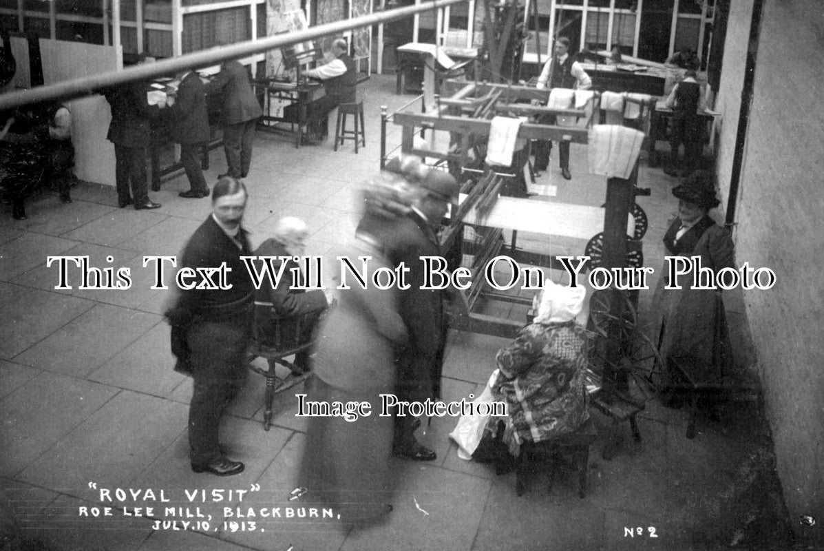LA 5142 - Royal Visit To Roe Lee Mill, Blackburn, Lancashire 1913