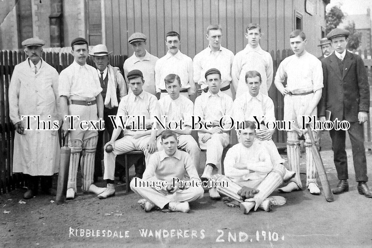 LA 5413 - Ribblesdale Wanderers 2nd Cricket Team, Lancashire 1910