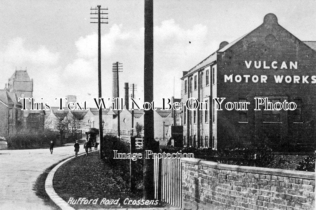 LA 593 - Vulcan Motor Works, Rufford Road, Crossens, Southport, Lancashire c1907