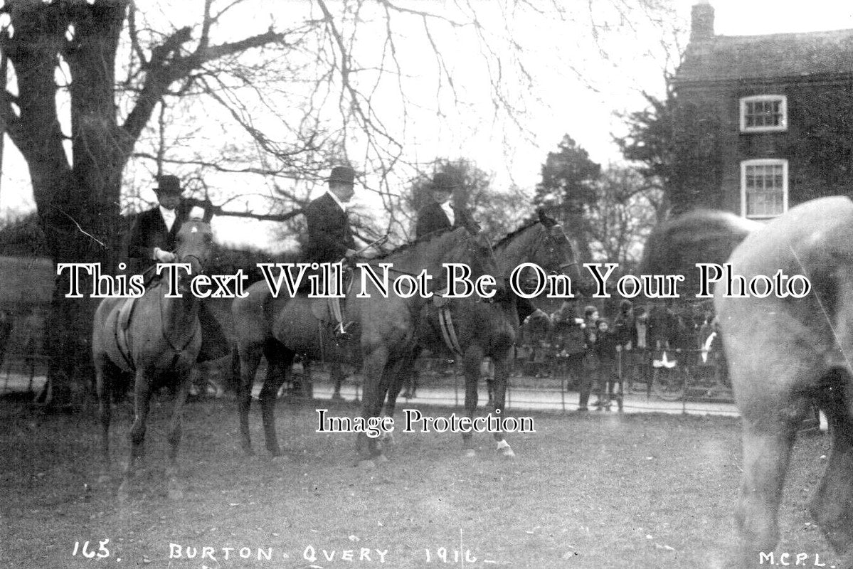 LC 1145 Burton Overy Hunt Meet Leicestershire 1916 JB Archive