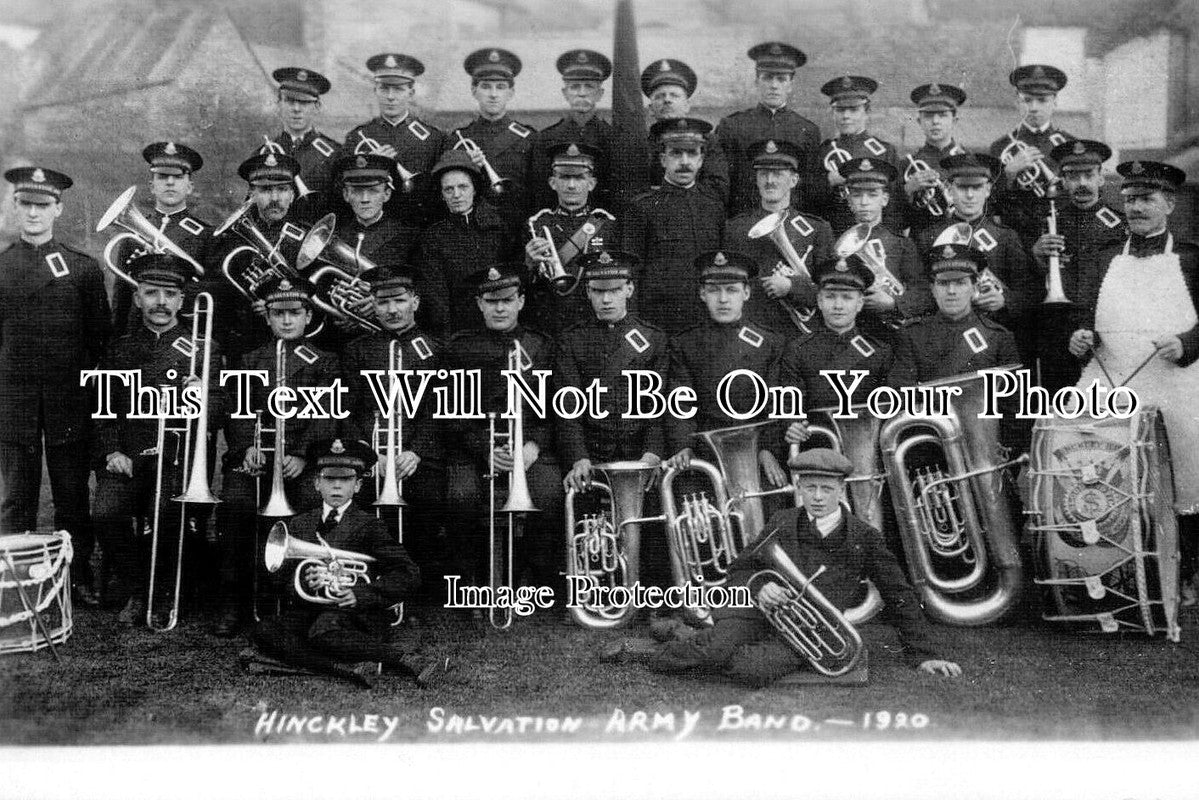 LC 1273 - Hinckley Salvation Army Band, Leicestershire c1920