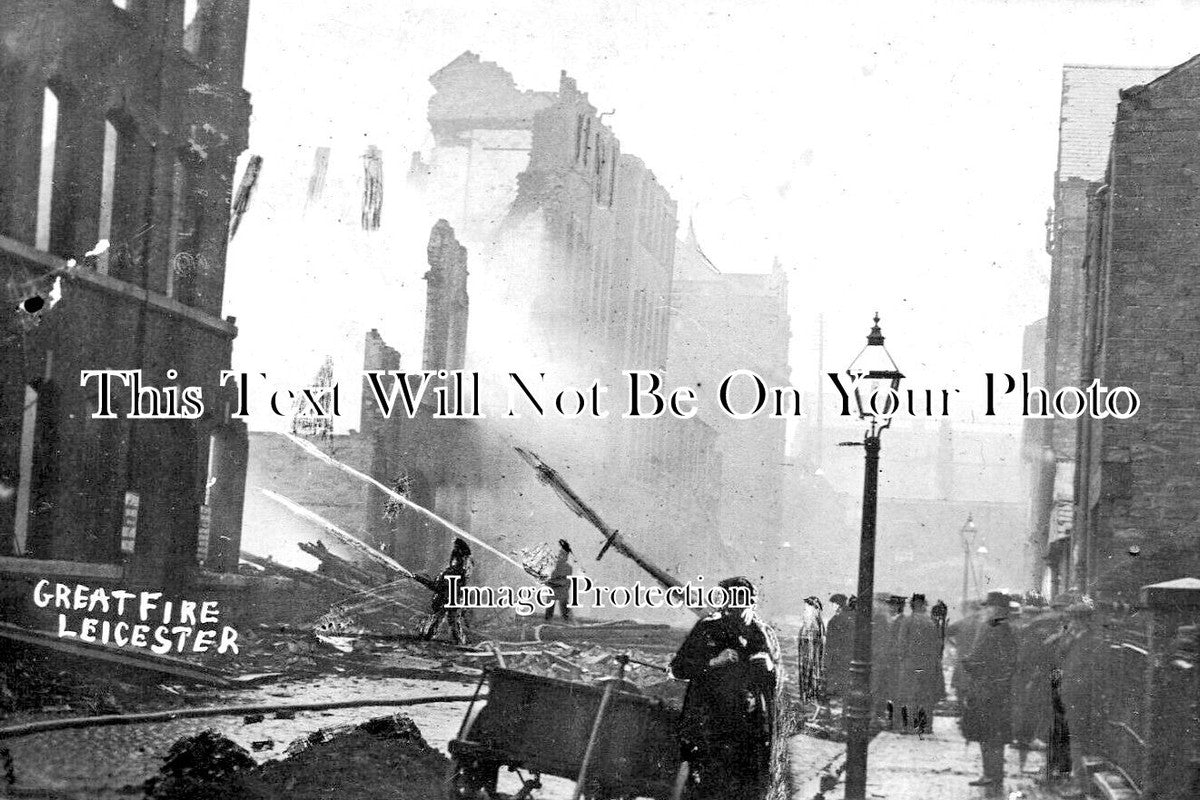 LC 1379 - Great Fire At Leicester, Leicestershire c1911