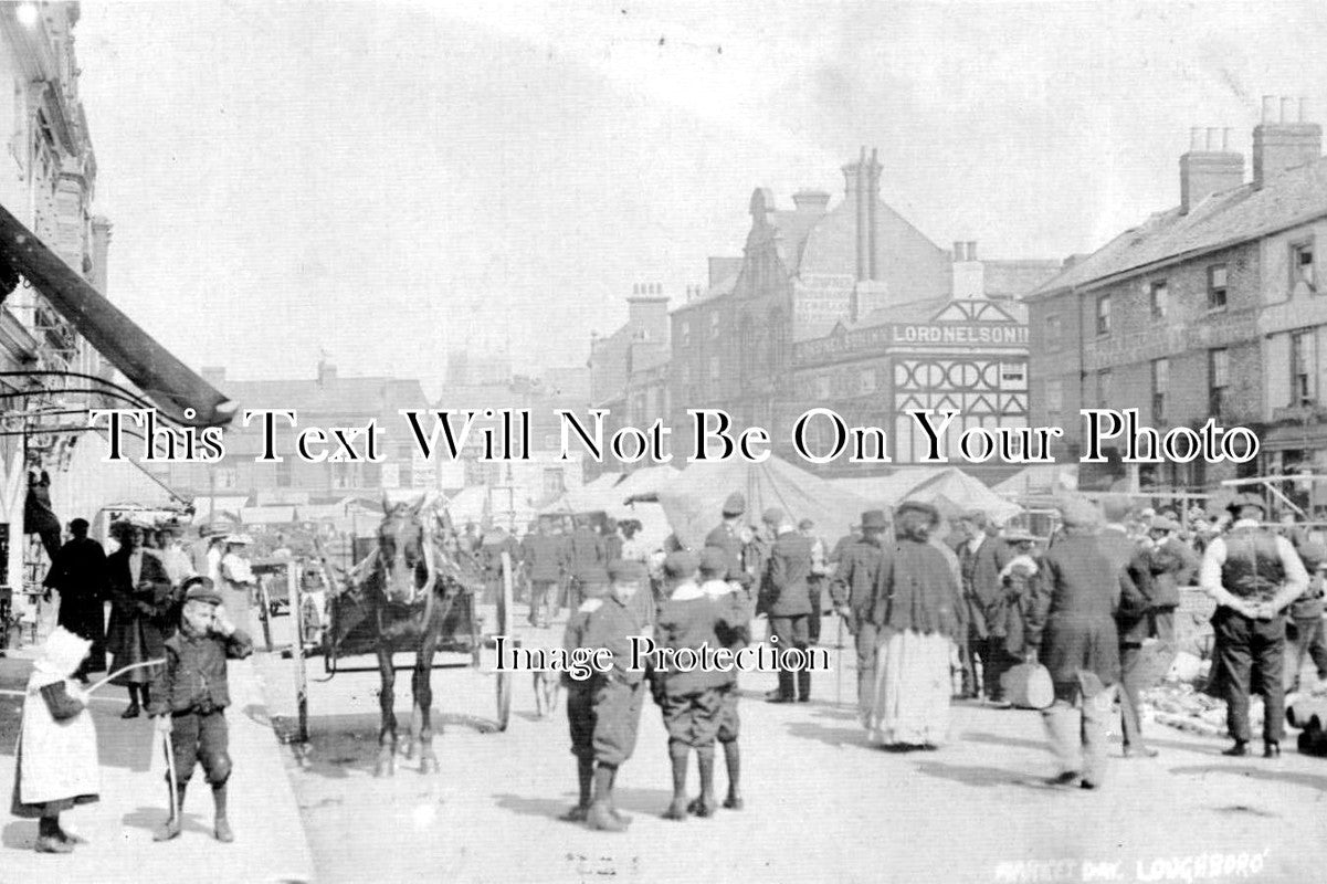 LC 195 - Market Day, Loughborough, Leicestershire