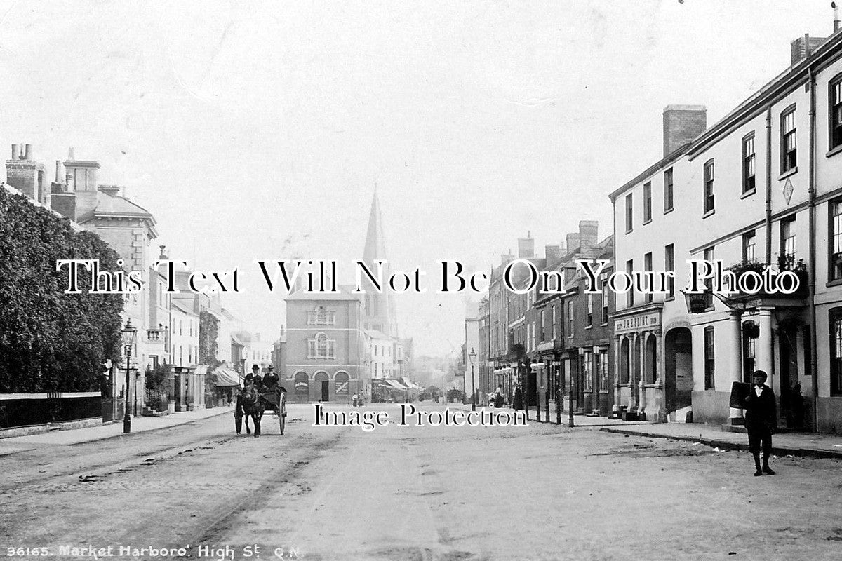 LC 271 - High Street & Angel Hotel, Market Harborough, Leicestershire