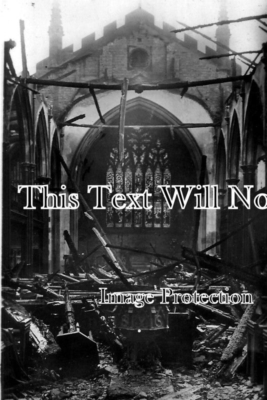 LC 48 - Great Fire, St Georges Church, Leicester, Leicestershire