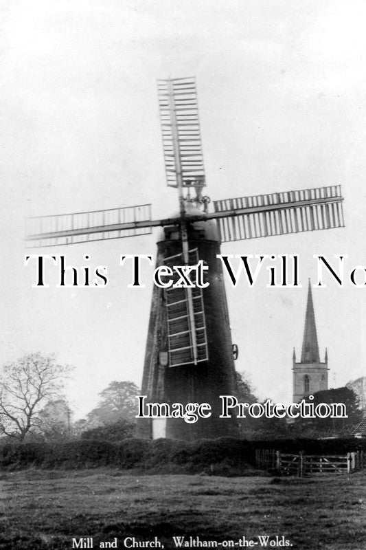 LC 486 - Windmill & Church, Waltham On The Wolds, Leicestershire