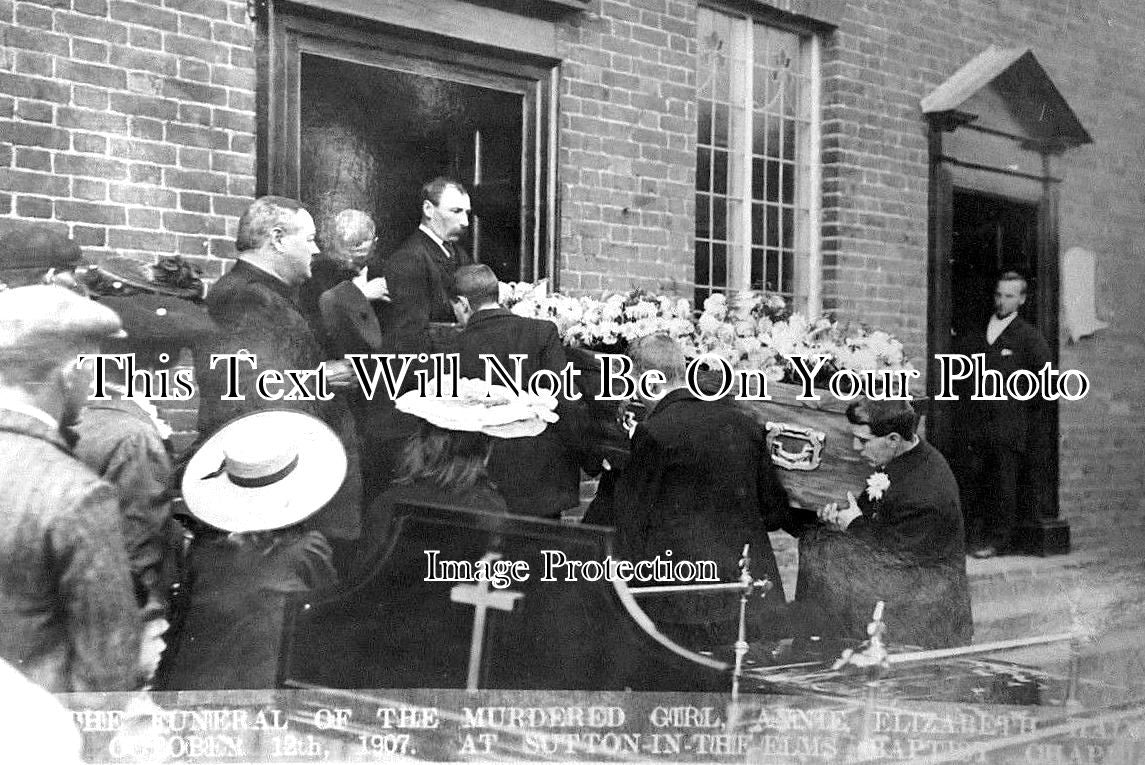 LC 510 - Murdered Annie Elizabeth Haines Funeral, Sutton In The Elms, Leicestershire c1907