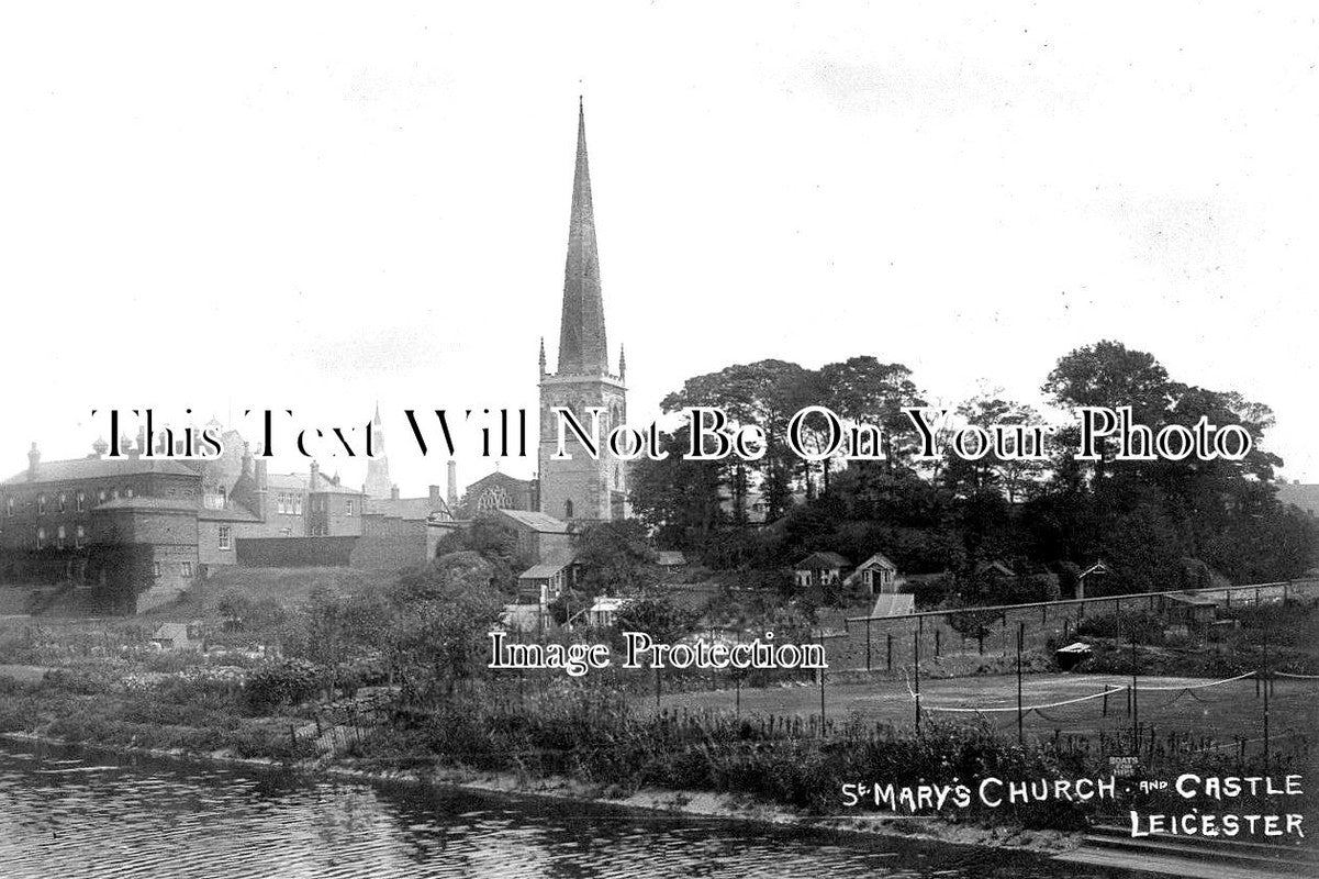 LC 518 - St Marys Church & Castle, Leicester, Leicestershire c1913