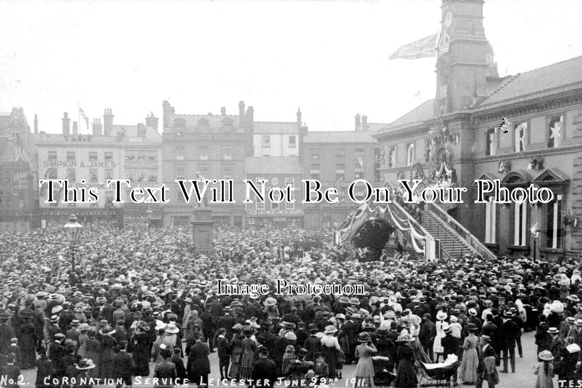 LC 831 - Leicester. Coronation Service, Leicestershire 1911