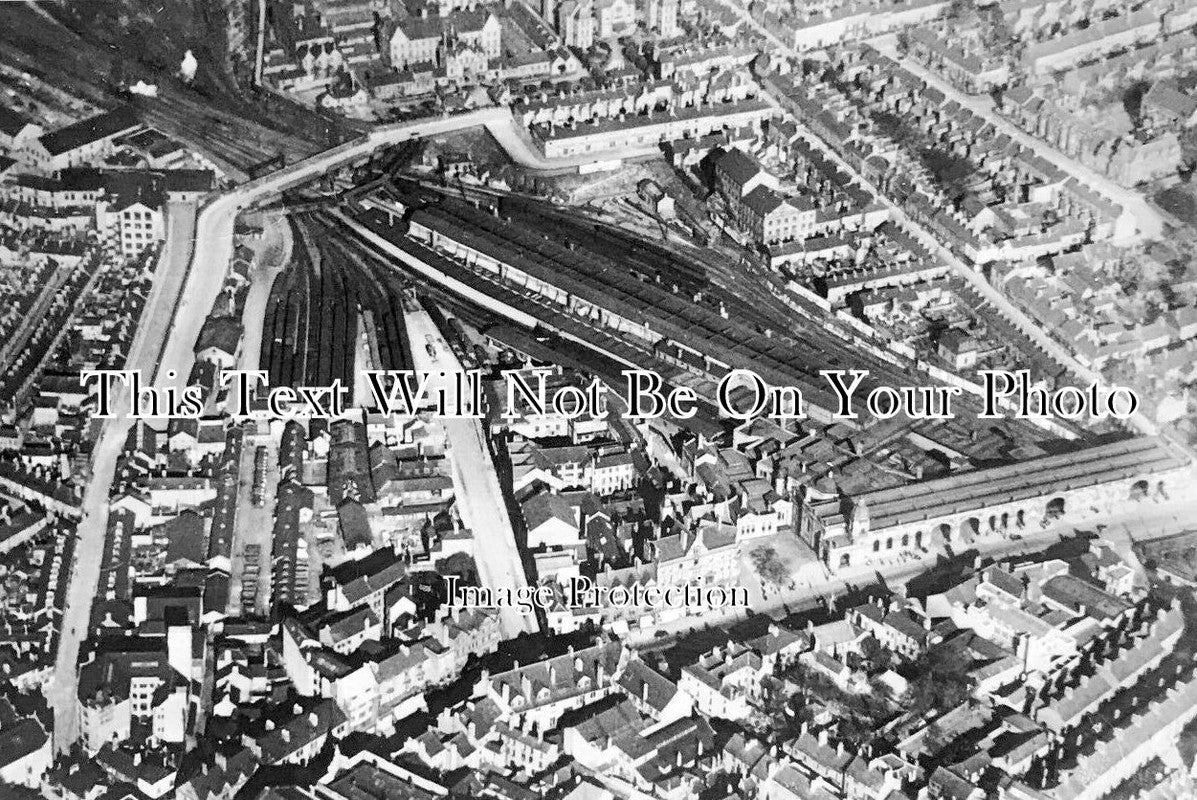 LC 858 - Leicester Aerial View LMS Railway Station, Leicestershire