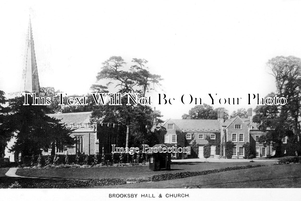 LC 895 - Brooksby Hall & Church, Leicestershire c1915