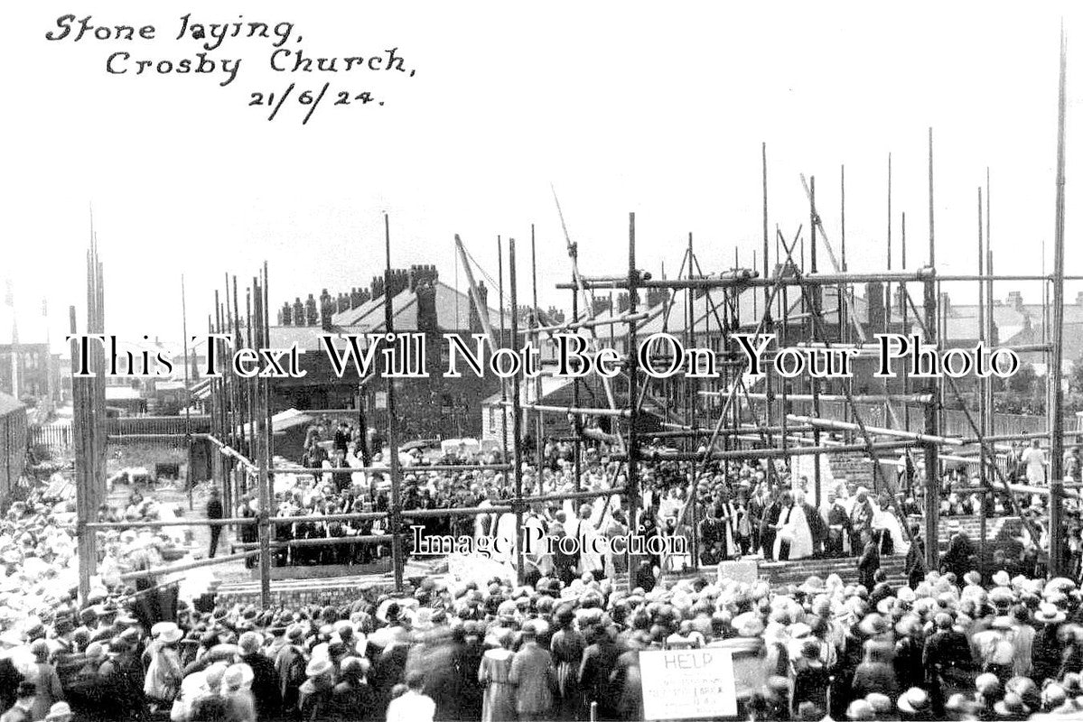 LI 1253 - Stone Laying At Crosby Church, Lincolnshire 1924