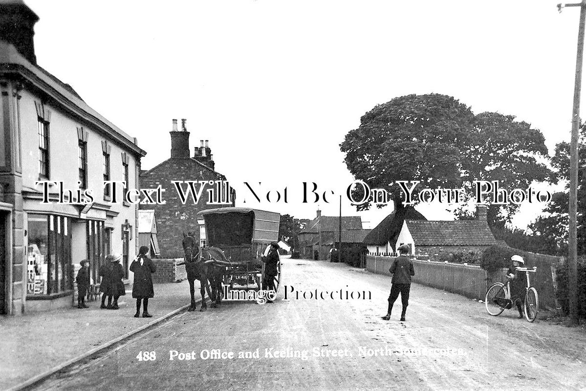 LI 1281 - Post Office & Keeling Street, North Somercotes, Lincolnshire c1917
