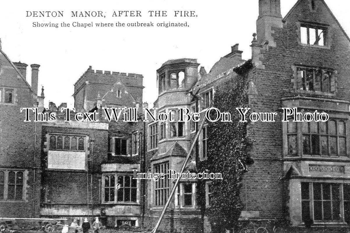 LI 1869 - Denton Manor After The Fire, Lincolnshire