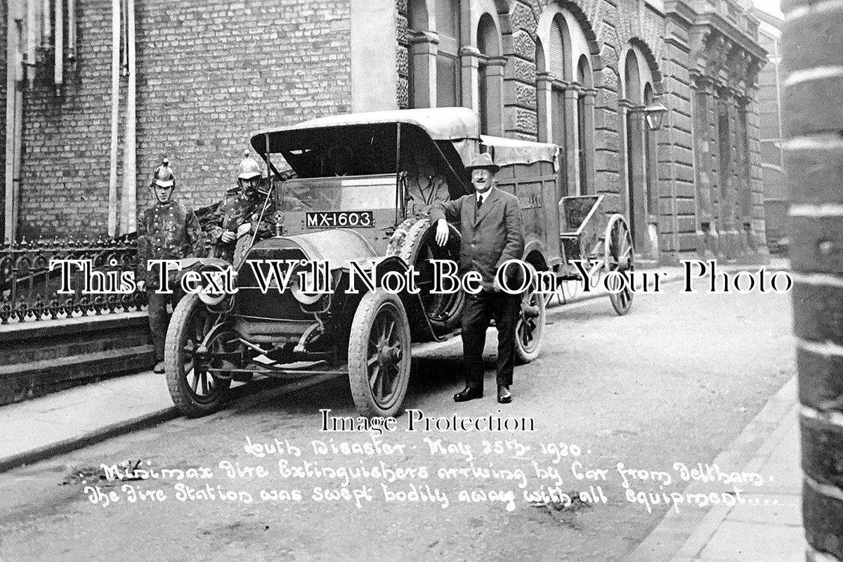 LI 1893 - Fire Extinguishers Arriving From Feltham, Louth Flood 1920