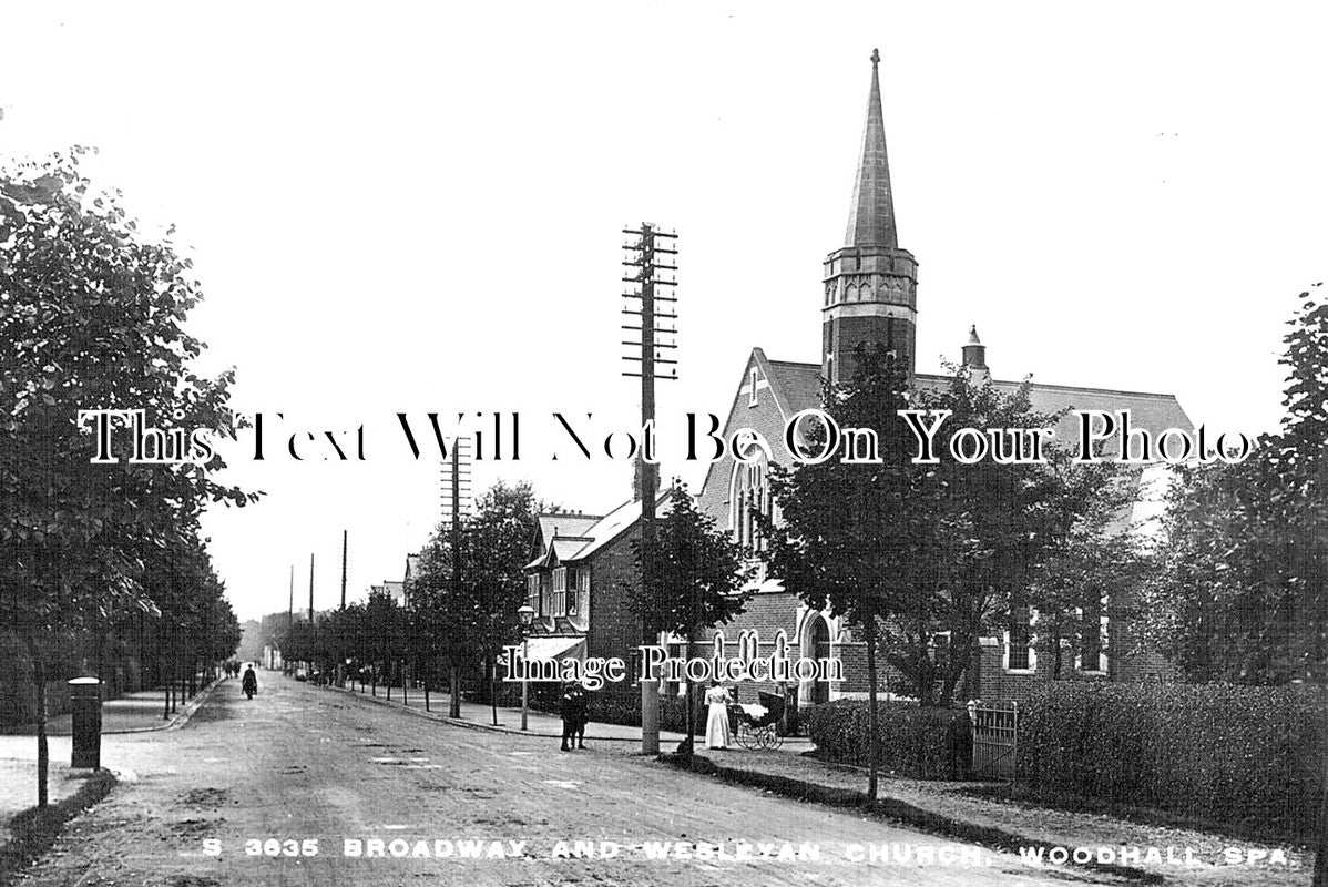 LI 1913 - Broadway & Weslyan Church, Woodhall Spa, Lincolnshire c1918