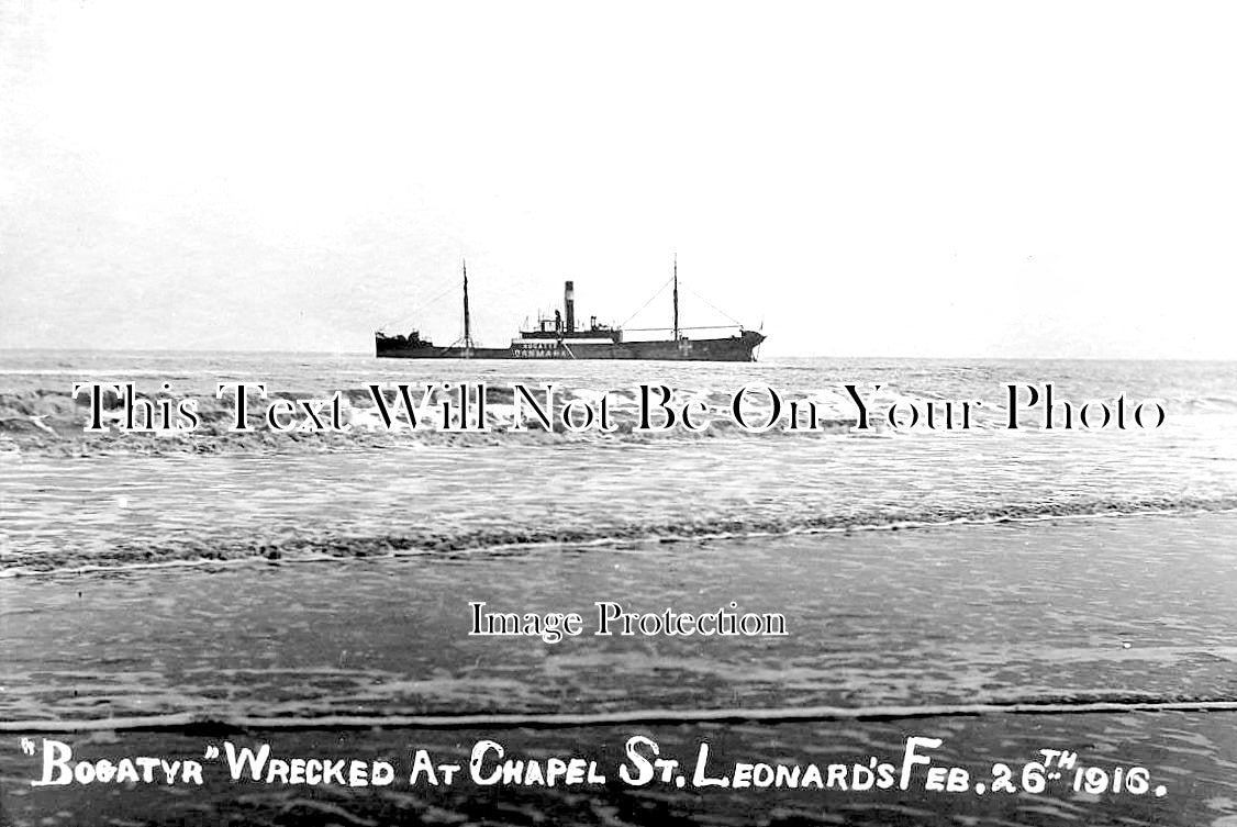 LI 1960 - Bogatyr Danish Shipwreck At Chapel St Leonards, Lincolnshire c1916