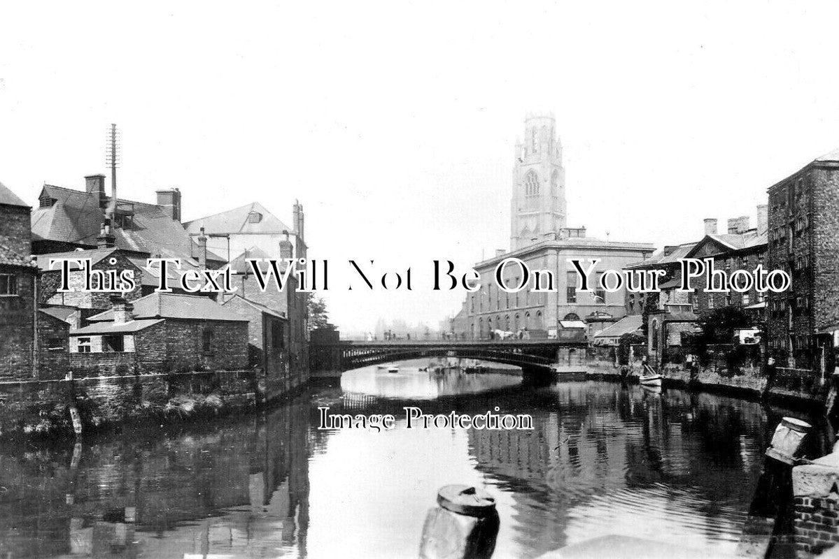 LI 2463 - River & Town Bridge, Boston, Lincolnshire c1910