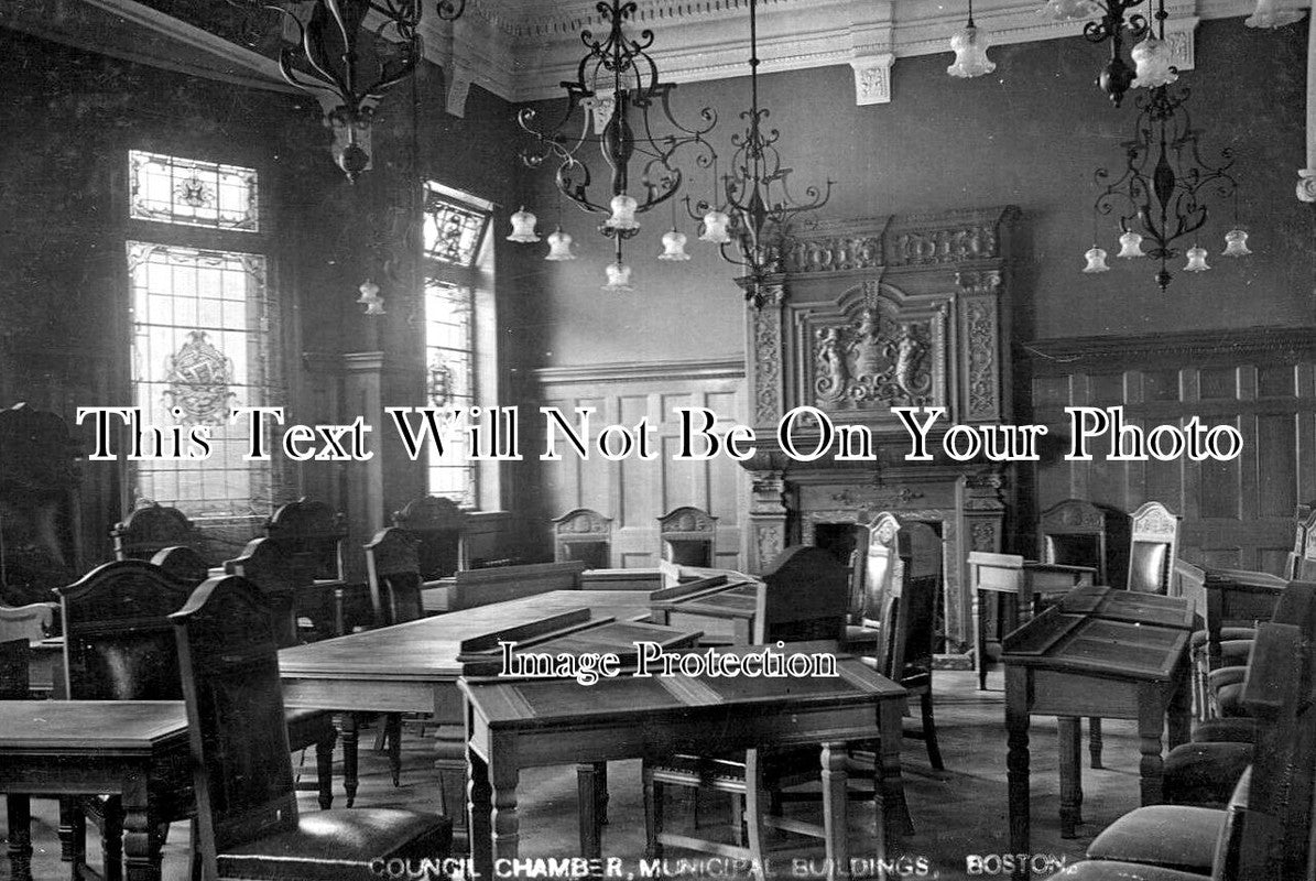 LI 2993 - Council Chambers, Grimsby Municipal Buildings, Lincolnshire c1905