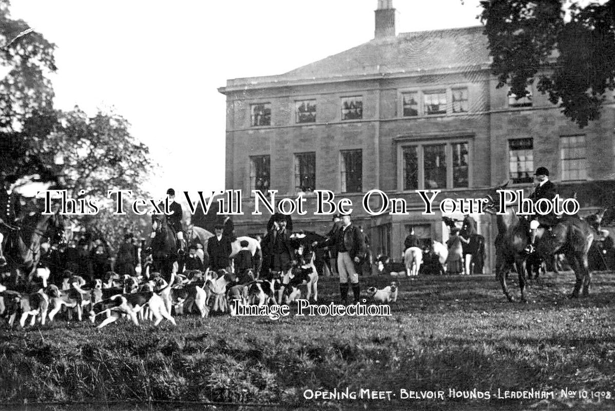 LI 3296 - Opening Meet, Belvoir Hounds, Leadenham, Lincolnshire 1908