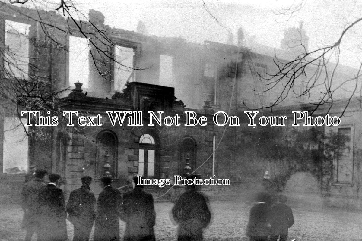 LI 41 - The Fire, Uffington House, Lincolnshire c1904