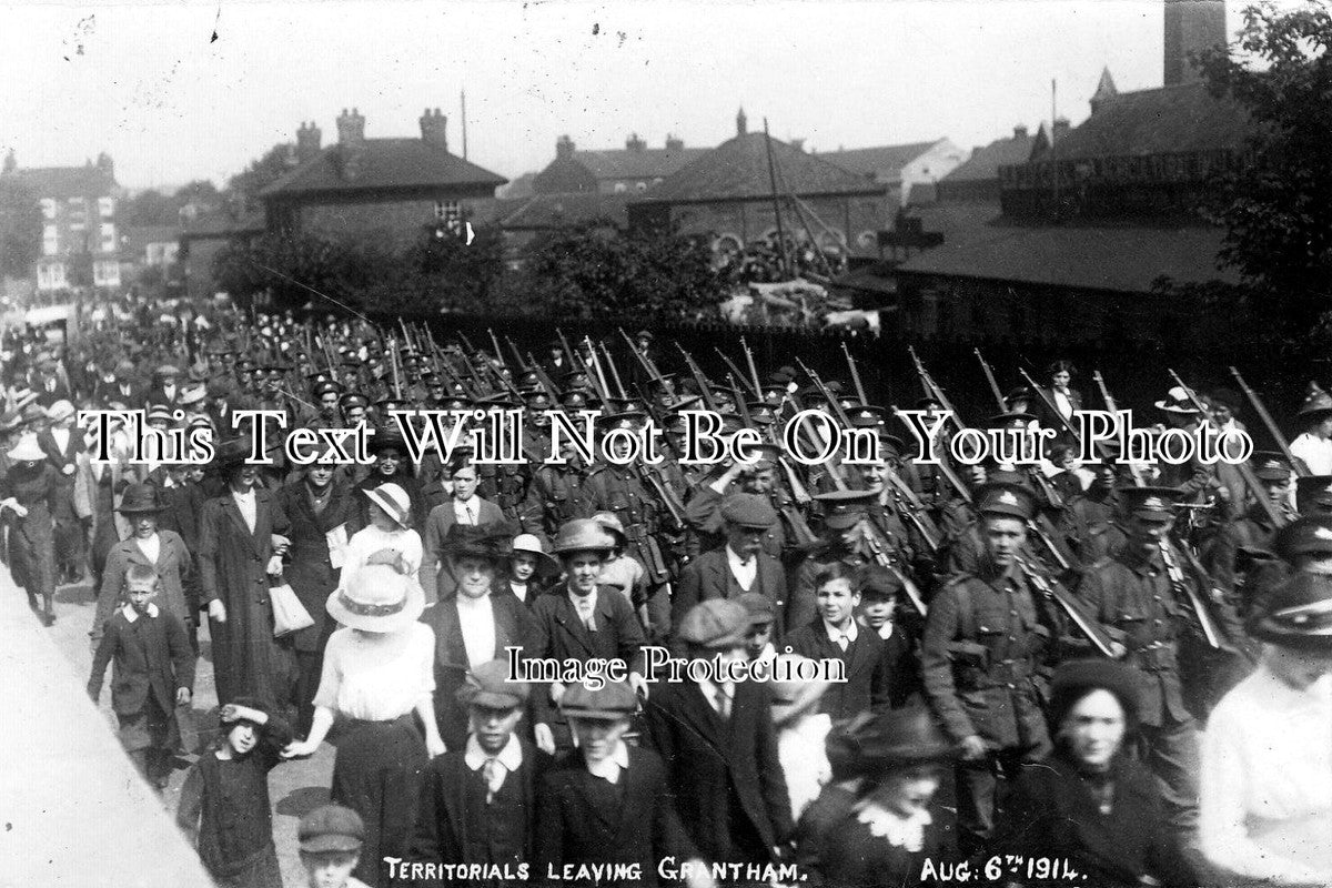 LI 418 - Territorials Leaving Grantham, Lincolnshire Aug 6th 1914