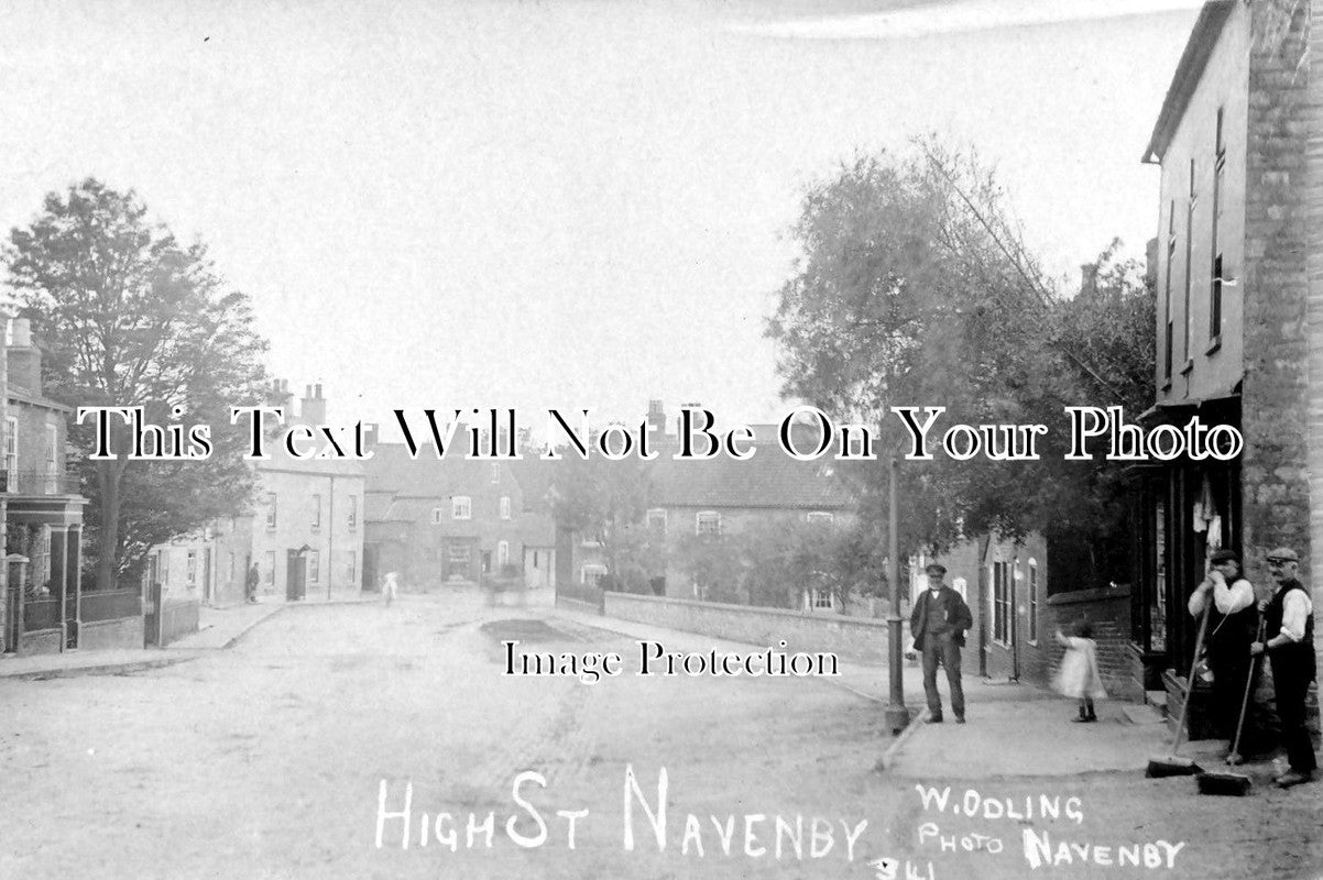 LI 544 - High Street, Navenby, Lincolnshire c1909