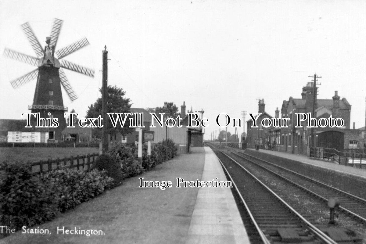 LI 550 - Heckington Railway Station& WIndmill, Lincolnshire