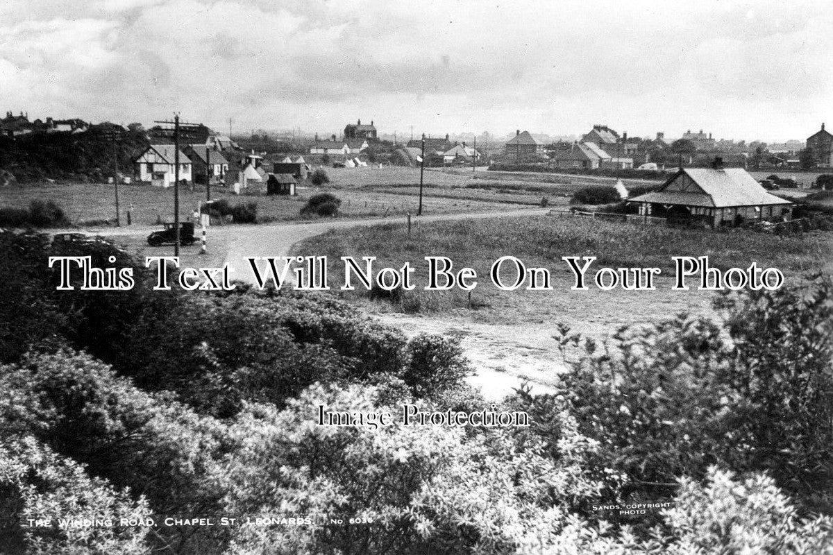 LI 704 - The Winding Road, Chapel St Leonards, Lincolnshire c1938