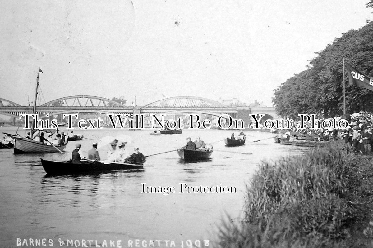 LO 1031 - Barnes & Mortlake Regatta, London c1908