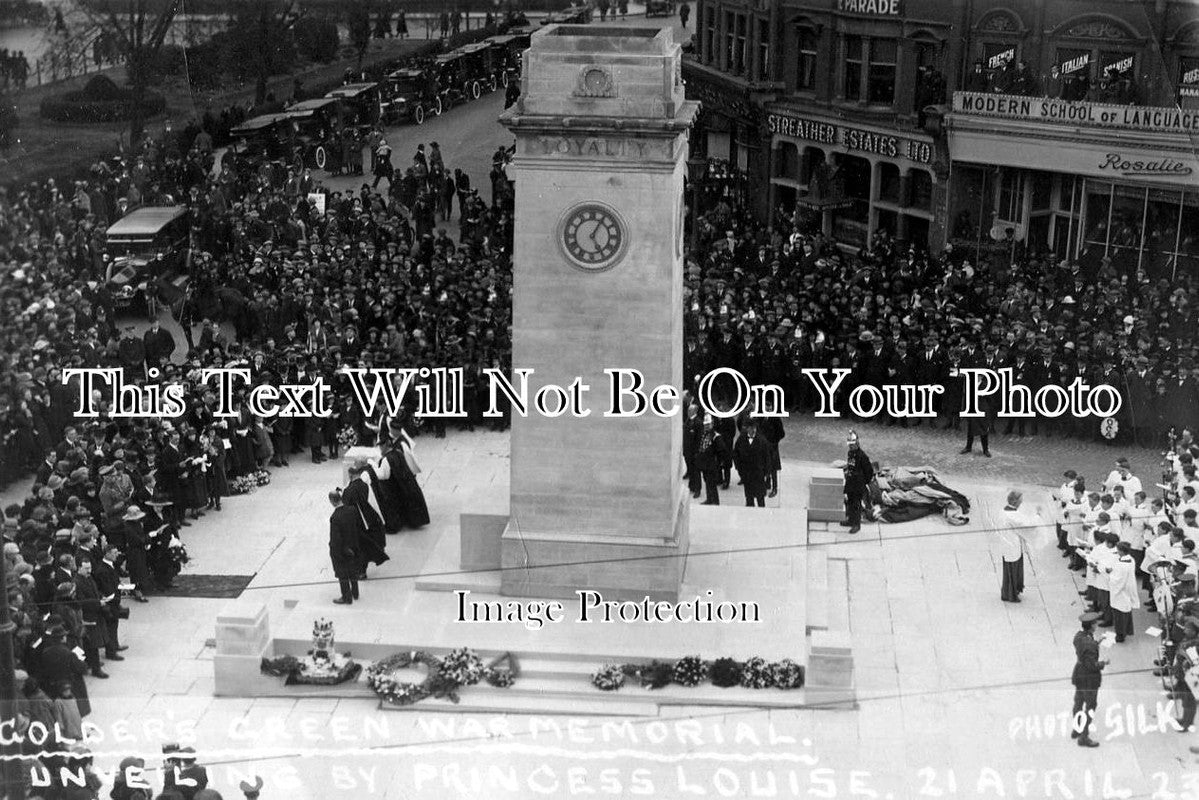 LO 1065 - Unveiling Of War Memorial, Golders Green, London 1923