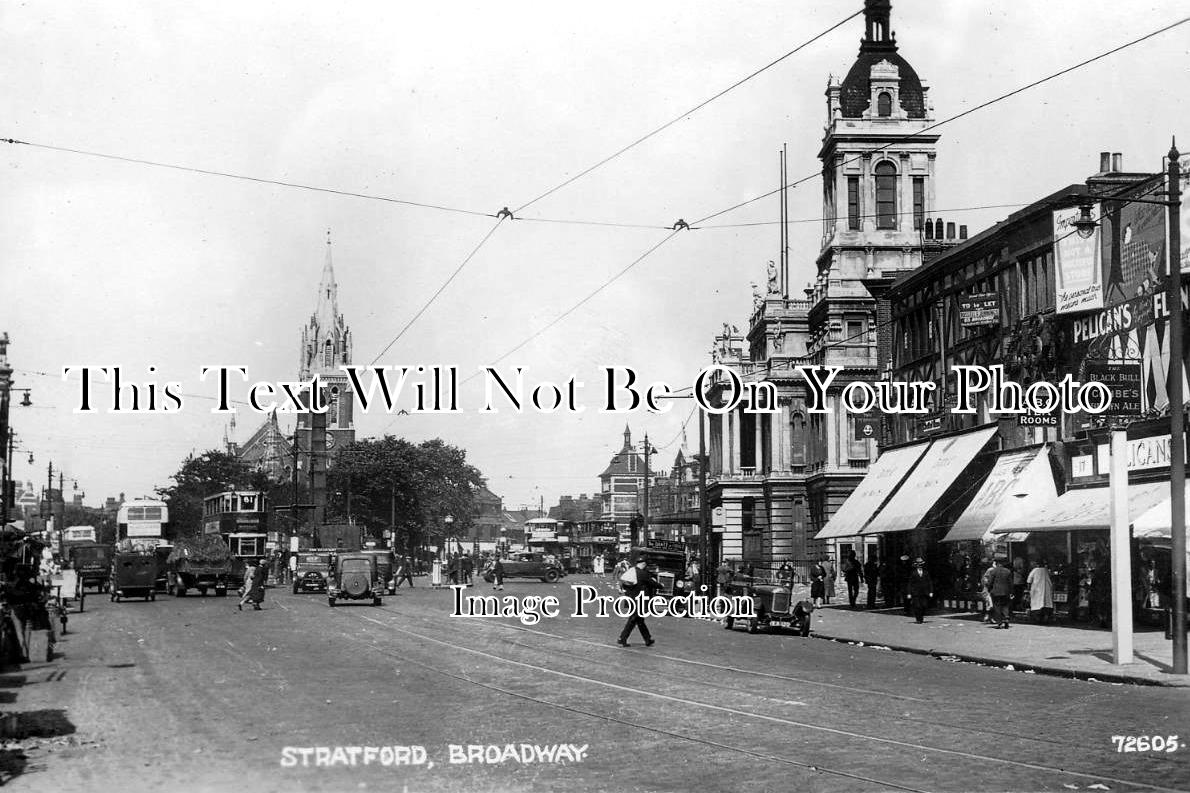LO 1125 - Broadway Street, Stratford, London c1930
