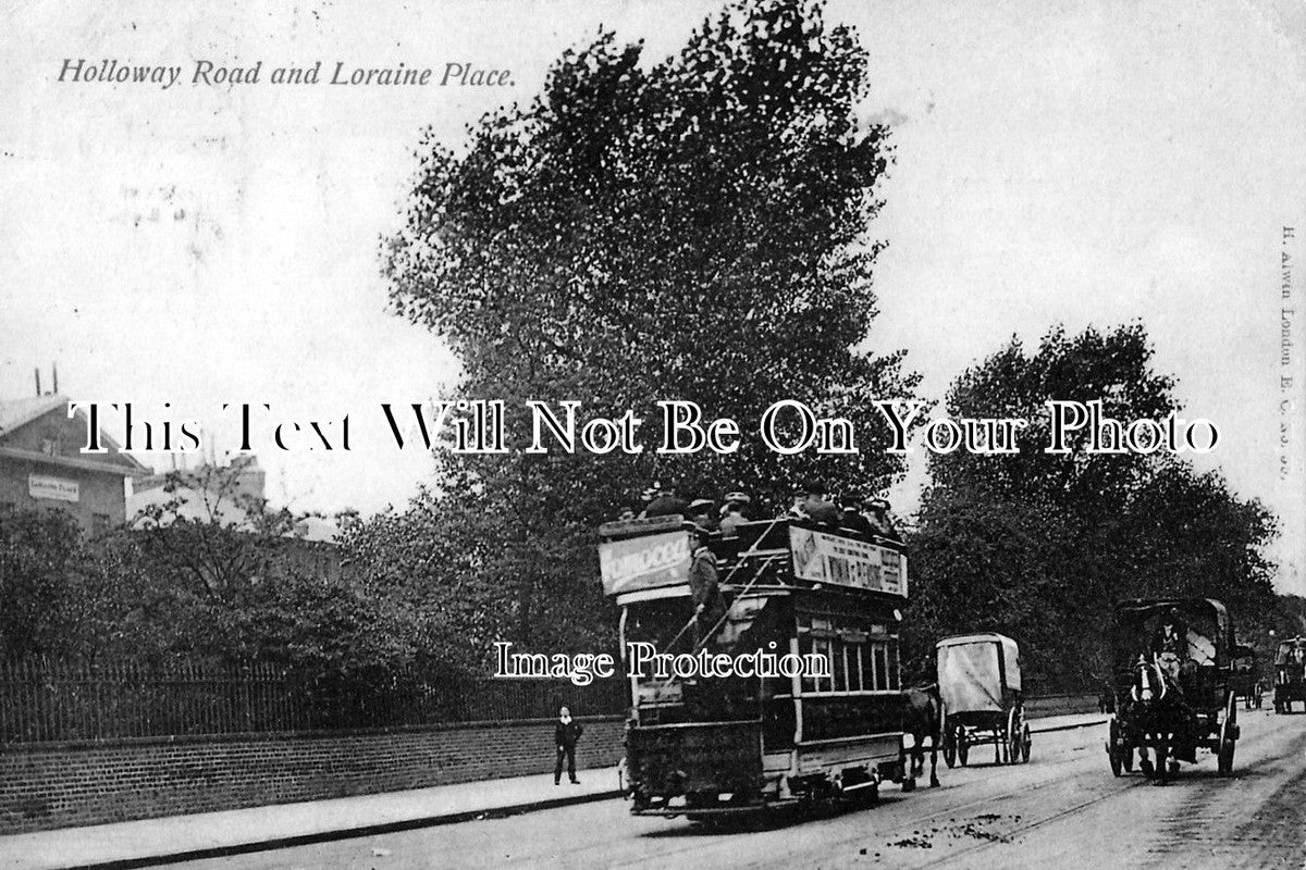LO 12 - Holloway Road & Loraine Place, Islington, London c1904