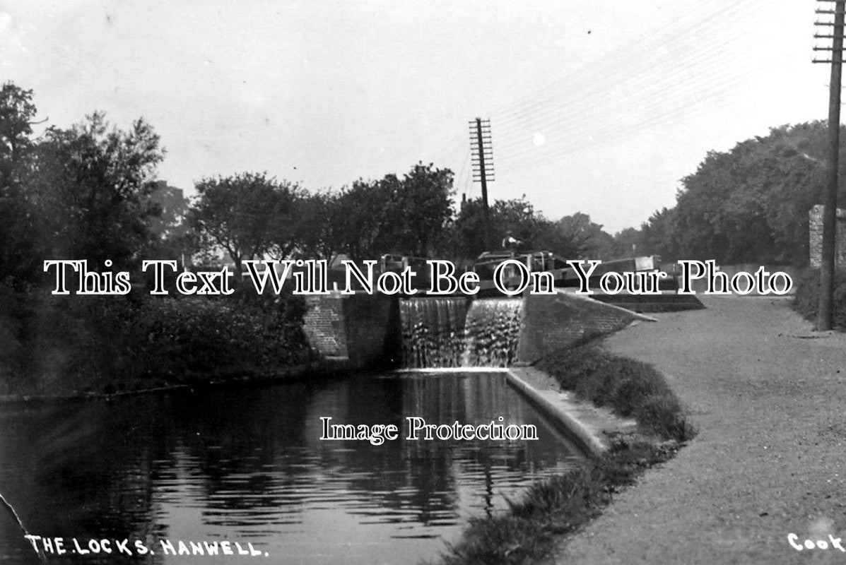 LO 1259 - The Canal Locks, Hanwell, London c1913