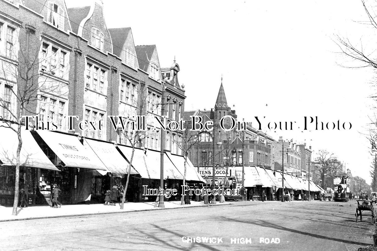 LO 1769 - High Road, Chiswick, Hounslow, London c1907
