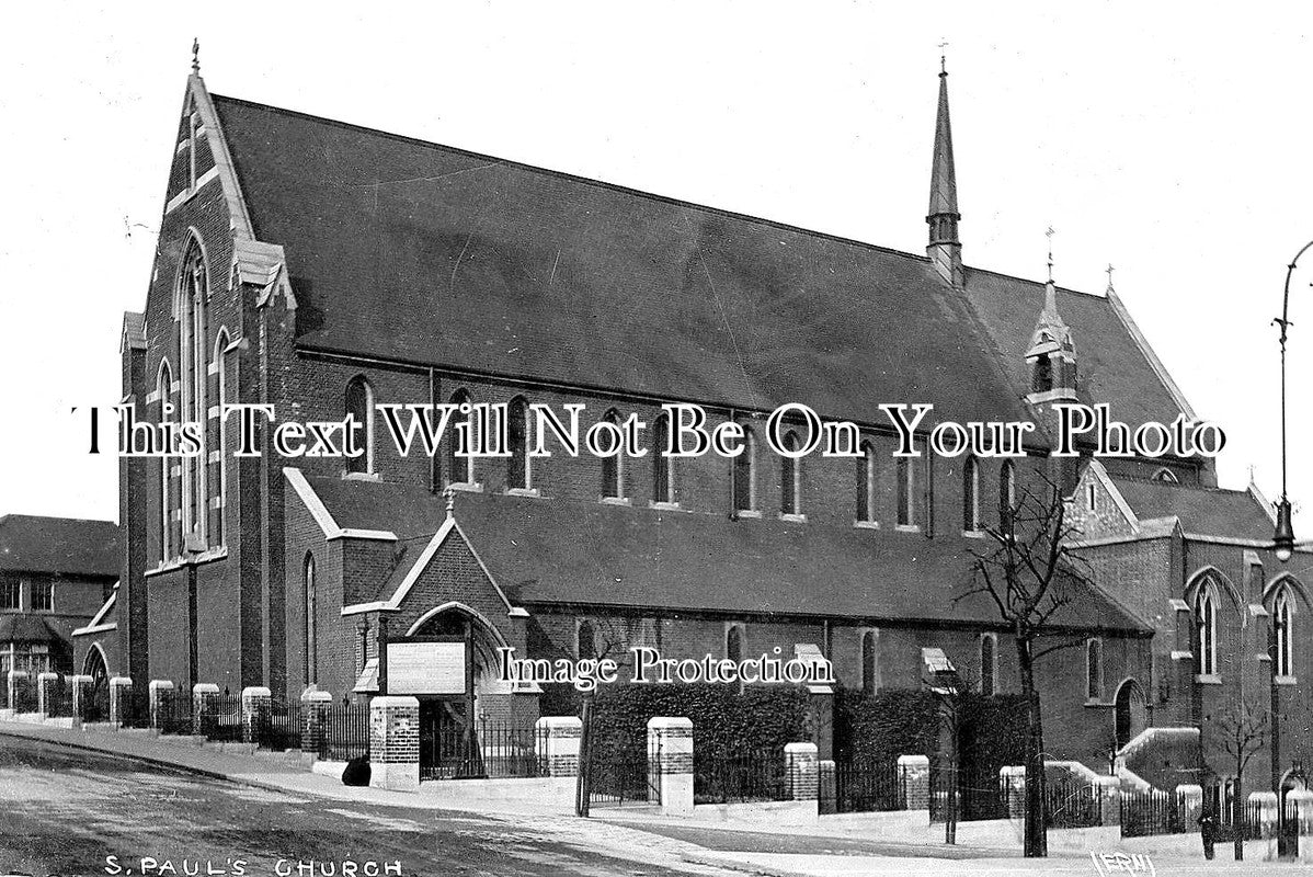 LO 1839 - St Pauls Church, Wightman Road, Harringay, London c1913
