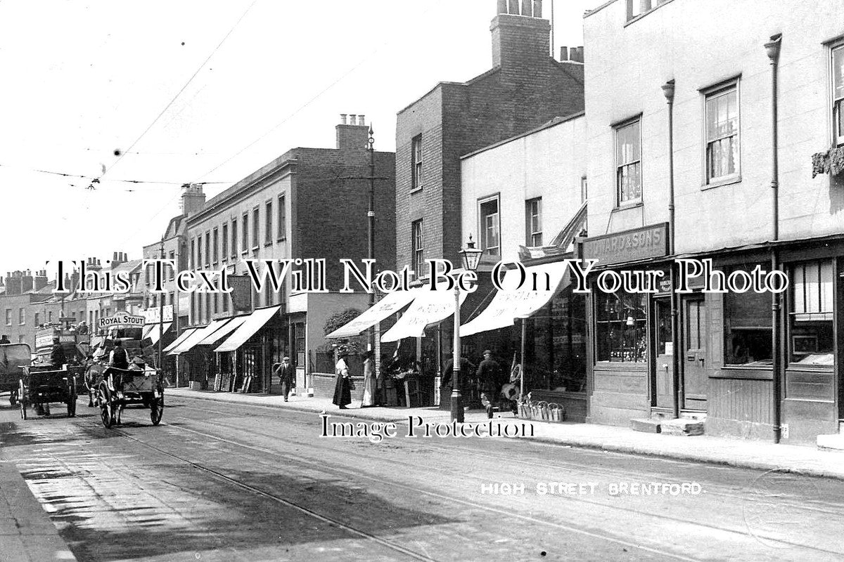 LO 1887 - High Street, Brentford, Hounslow, London c1907