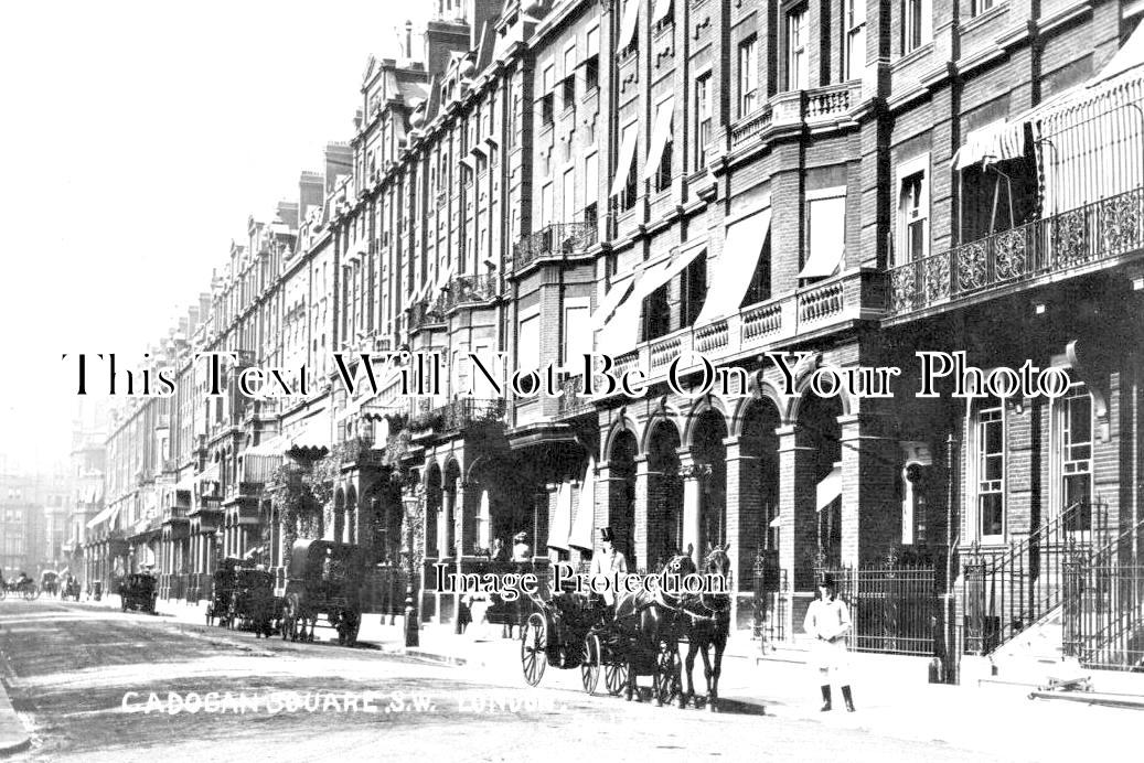 LO 2153 - Cadogan Square, Knightsbridge, Belgravia, London c1905
