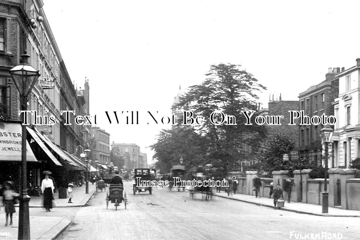LO 2195 - Fulham Road, Chelsea, London c1907