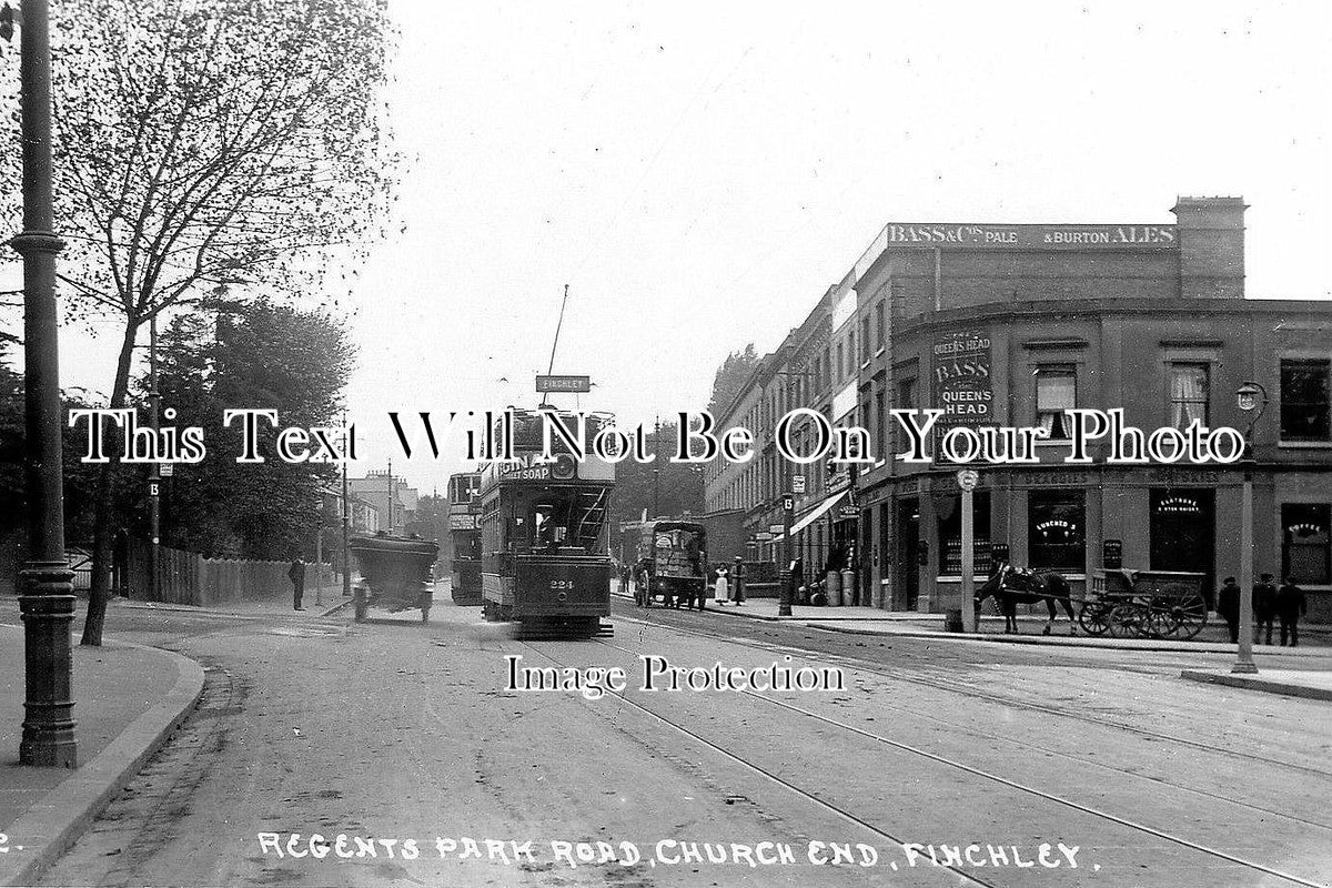 LO 225 - Queens Head Tavern, Regents Park Road, Church End, Finchley, London