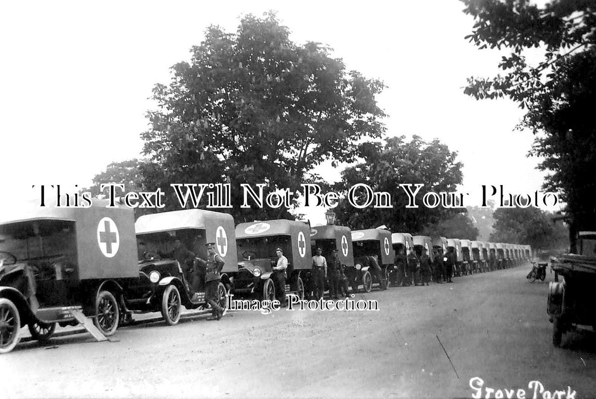 LO 2343 - ASC Ambulances, Grove Park, London c1915