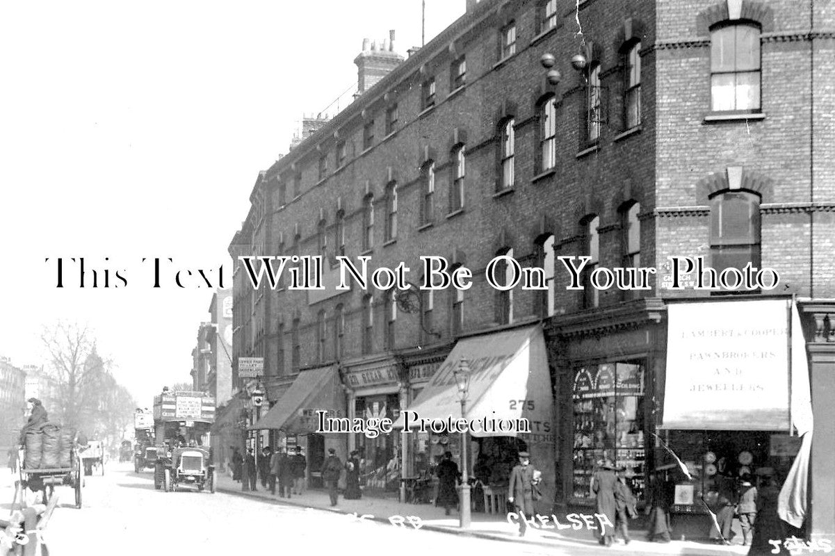 LO 2377 - Kings Road, Chelsea, London c1915