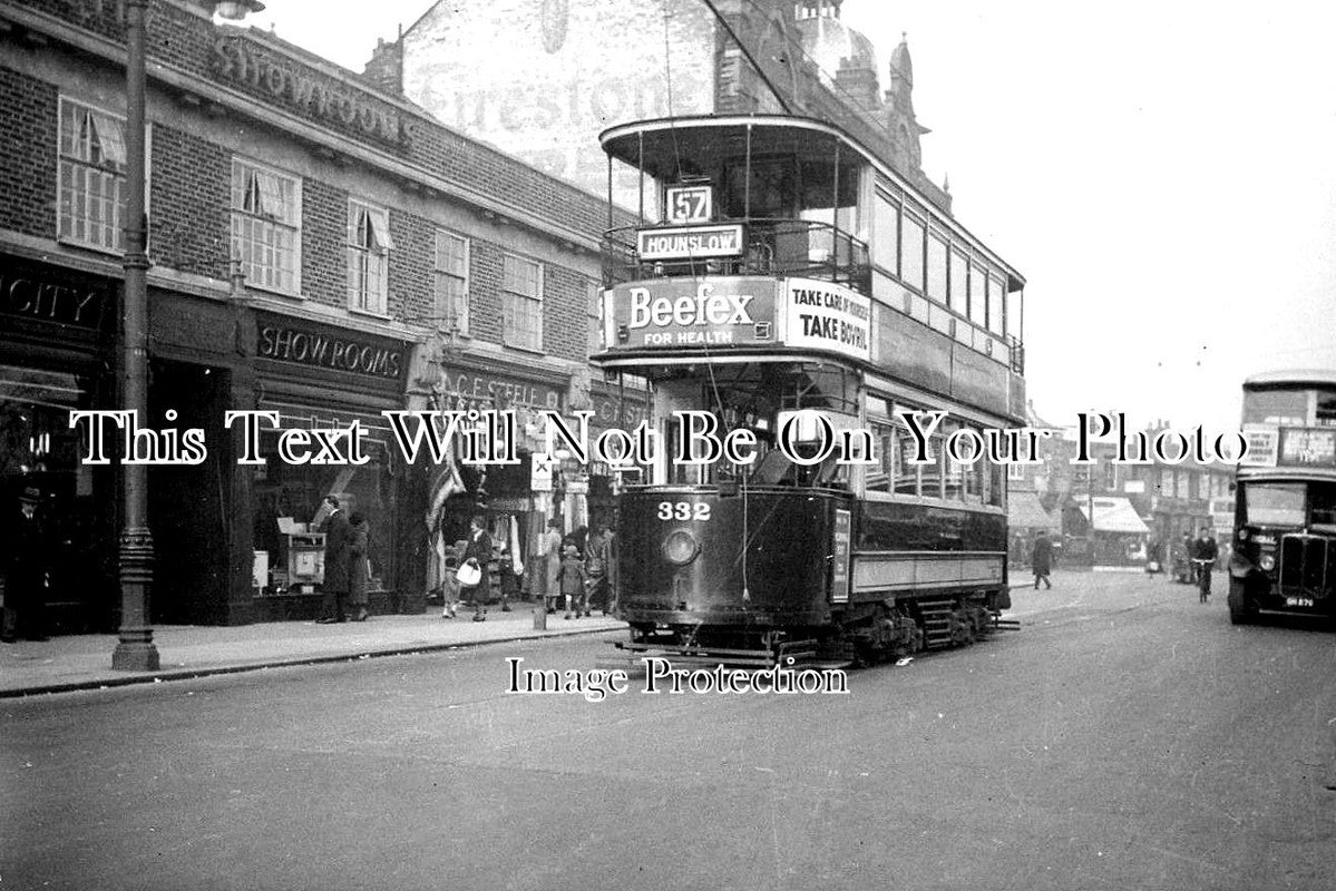 LO 2543 - London Metropolitan Tram To Hounslow, Middlesex
