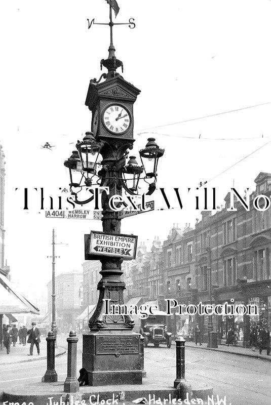 LO 2621 - Jubilee Clock, Harlesden, London c1925