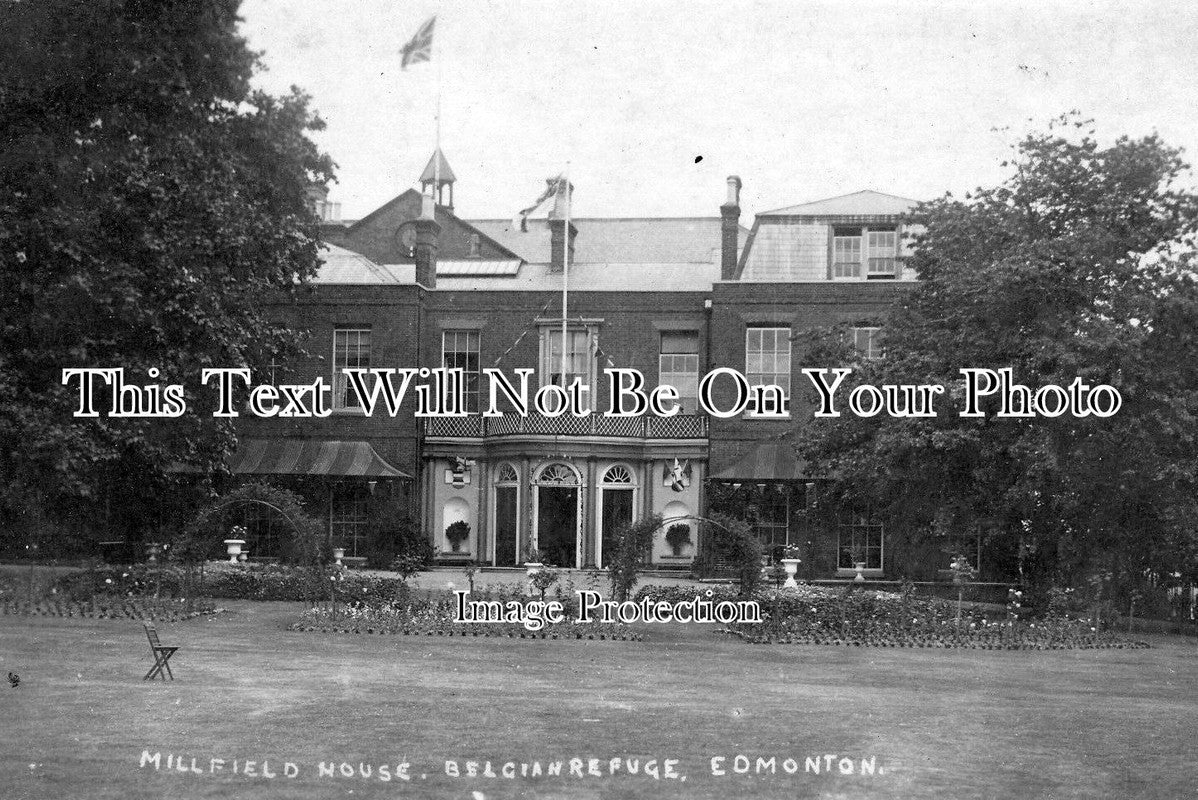 LO 284 - Millfield House, WW1 Belgian Refuge, Edmonton, Enfield, London 1914